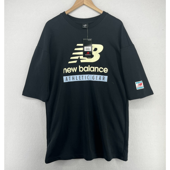 NEW BALANCE Dress M Athletic Gear Relaxed Essential Fleece Shirtdress Black NEW - Picture 2 of 16